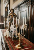 6x goldene 5-armige Kandelaber | Hochzeit Kerzenleuchter