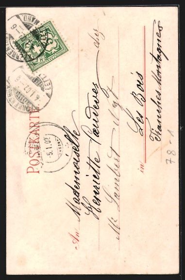 Cartoline postali: Litho Schweiz, Helvetia mit Schild, Kant – Usato da Berlin venduto da bartko-reher 1