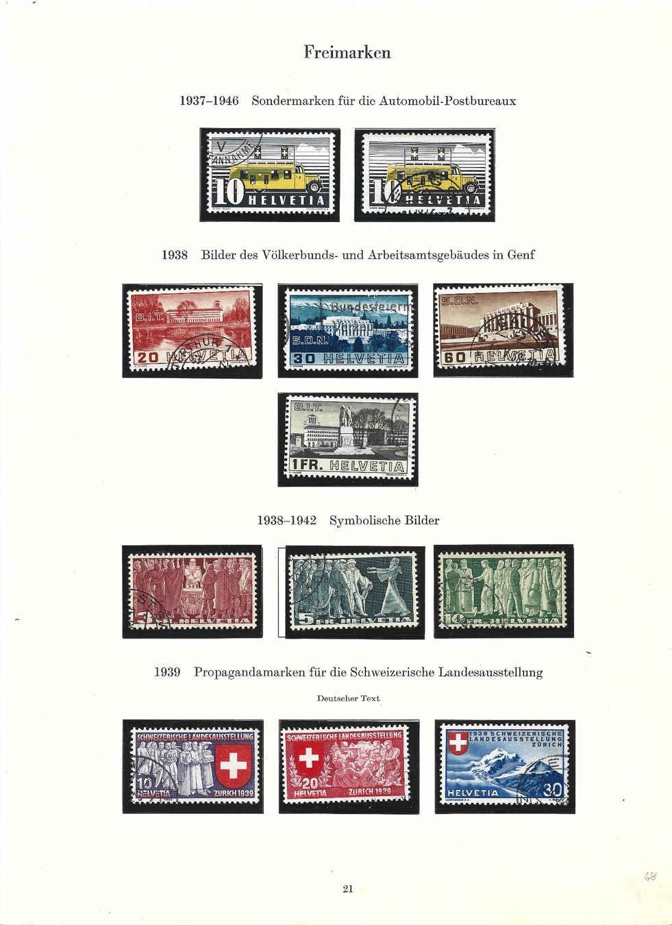 Tutti i francobolli: timbres divers série – Usato da Delemont venduto da toutdubon11