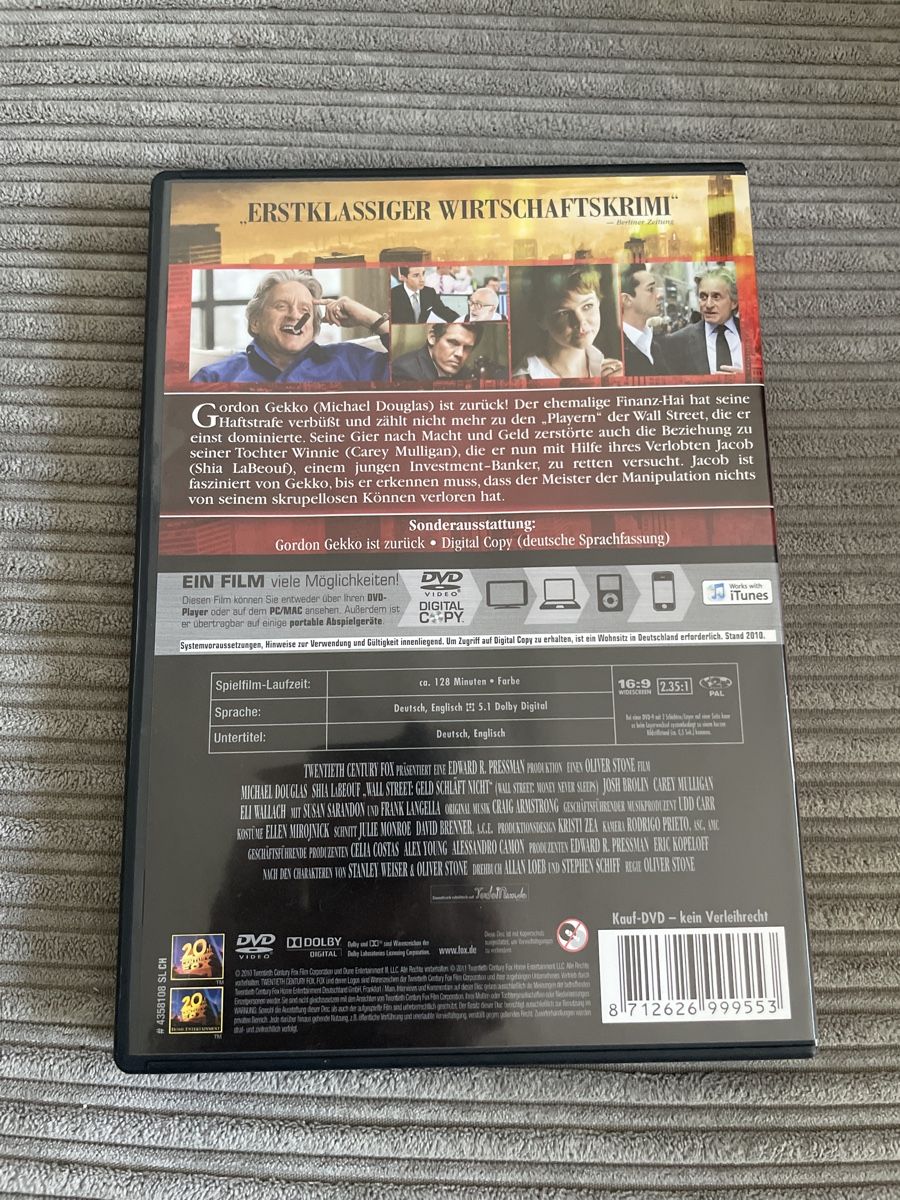 Tutti i DVDs: Wall Street - Geld schläft nicht - DVD – Usato da Sargans venduto da Didis 1