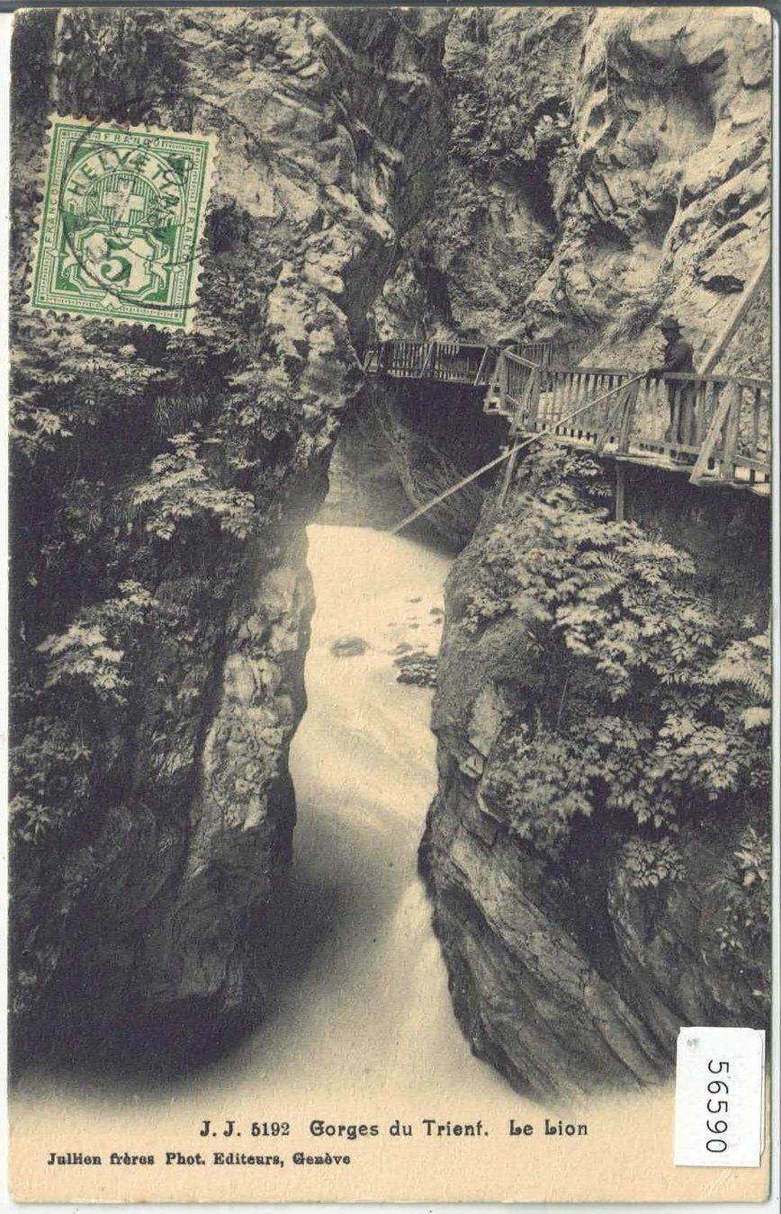 Ansichtskarten: Vernayaz - Gorges du Trient - Le Lion – Gebraucht aus Ettingen von Kartenplanet