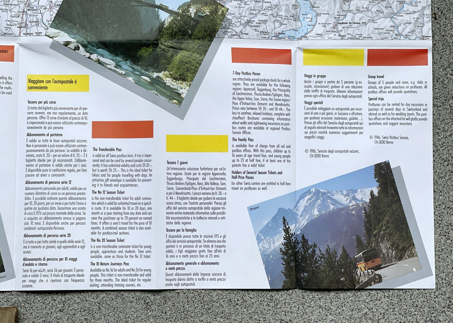 Cartine & Atlanti: PTT Post Postauto Postauto-Linien Schweiz Landkarte 1986 – Nuovo (secondo la descrizione) da Bern venduto da AWiBe 6