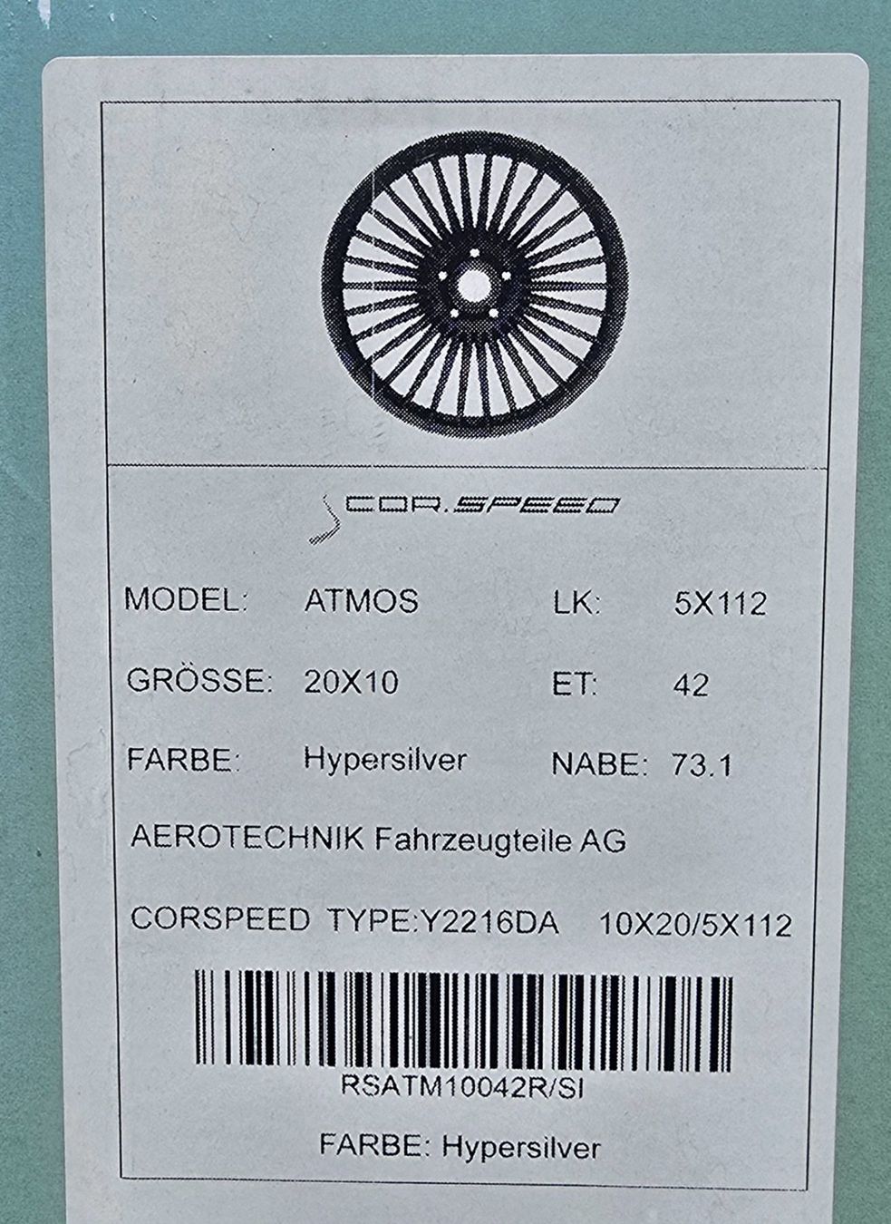 Cerchioni: 20zoll Corspeed felgen 5x112 – Nuovo e nell'imballaggio originale da Granges VS venduto da Bis_zb7m 5