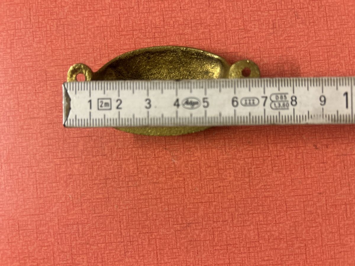 Eisenwaren: Griff Schale Messing antik 7 cm.Breit 2 Befestigungslöcher – Gebraucht aus Lanzenhäusern von vic63 3