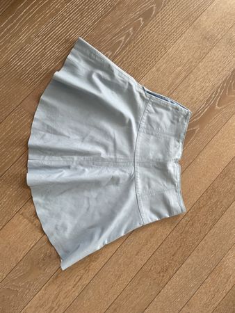 Pinko Real Leather Skirt, Light Blue, Spring Dress