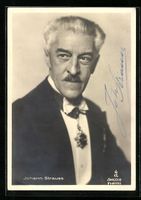 Portrait Johann Strauss mit Orden, Autog