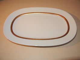 Hutschenreuther Porzellanplatte Platte oval Goldrand,
