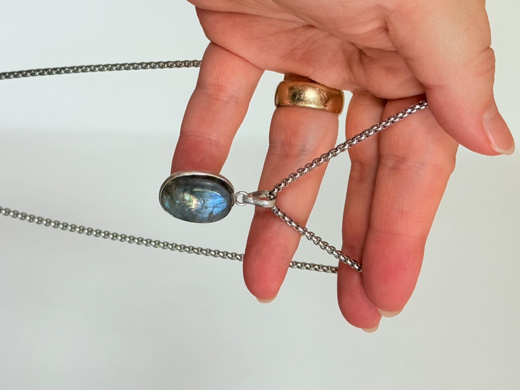 Ketten: Collier labradorite, élégant et tendance ✨ – Neu und originalverpackt aus Genève von AWWA 8