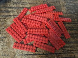 lego 3034 lot de 30 pièces Red Plate 2 x 8