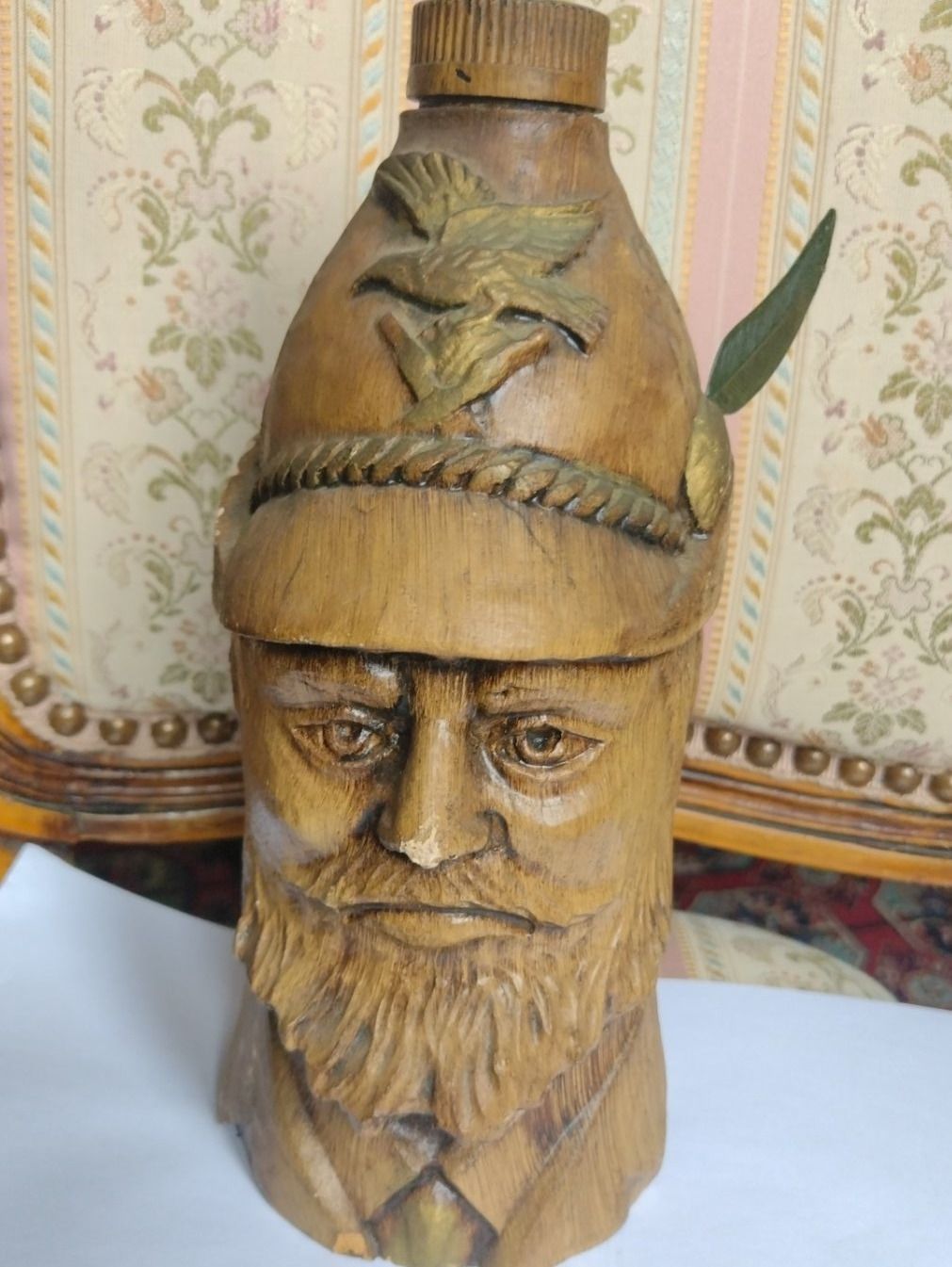 Bottiglie: Antike Flasche in Form eines Jäger Kopfes mit Bart – Usato da Baden venduto da TellsKuchenhaus
