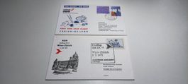 2x Ersttagsbrief Aua und Swissair MD11