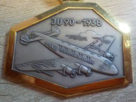 JU90-1938 Flugzeug Medaille & Schülerlauf Kloten 1.Rang 1987