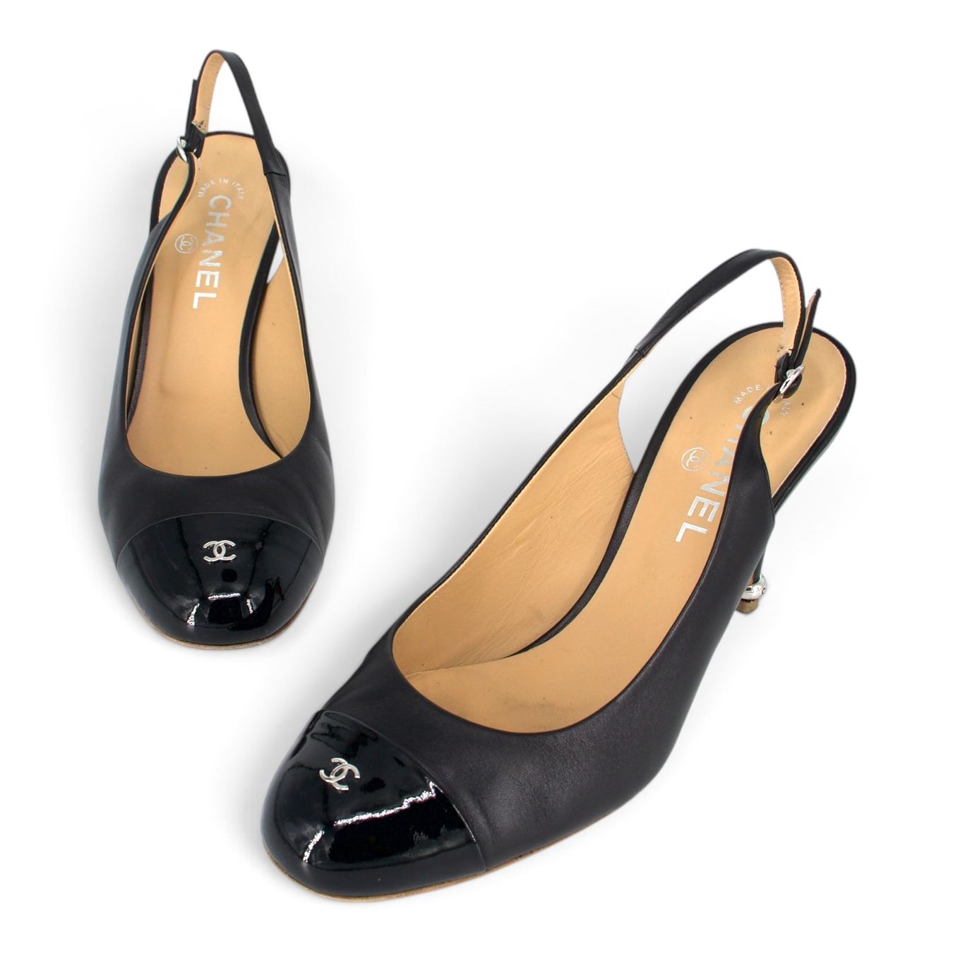 Scarpe da donna: Chanel Slingbacks schwarz Gr. 41 – Usato da Binningen venduto da Designerlabels 1