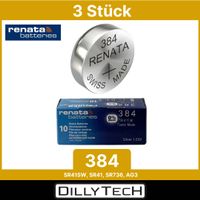 Renata 384 Box, SR736SW Knopfzellenbatterie - 3 Stk.
