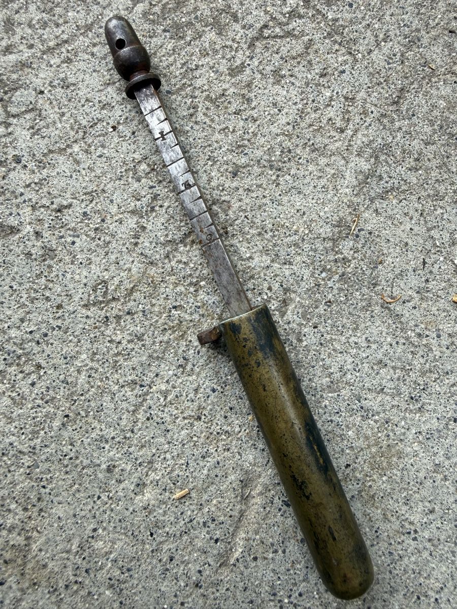 Misurare: antiker Messing Pulvermassstab – Usato da Konolfingen venduto da petzipetz 1