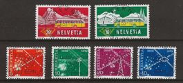 1952/53 : Nr. 309 - 312 + 314/315 mit Voll- ET Stempel