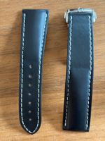 OMEGA 18mm Stahl Faltschliesse mit 22mm OMEGA Lederband