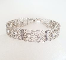 VINTAGE Filigranes Silber Armband  835, Rarität!