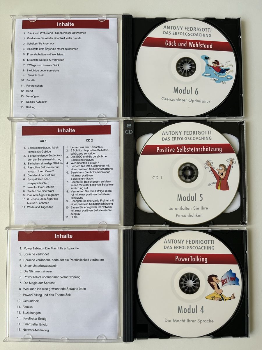 CD: Erfolg - Coaching 9 CD Antony Fedrigotti, komplett! – Usato da Lohn-Ammannsegg venduto da panywa 6