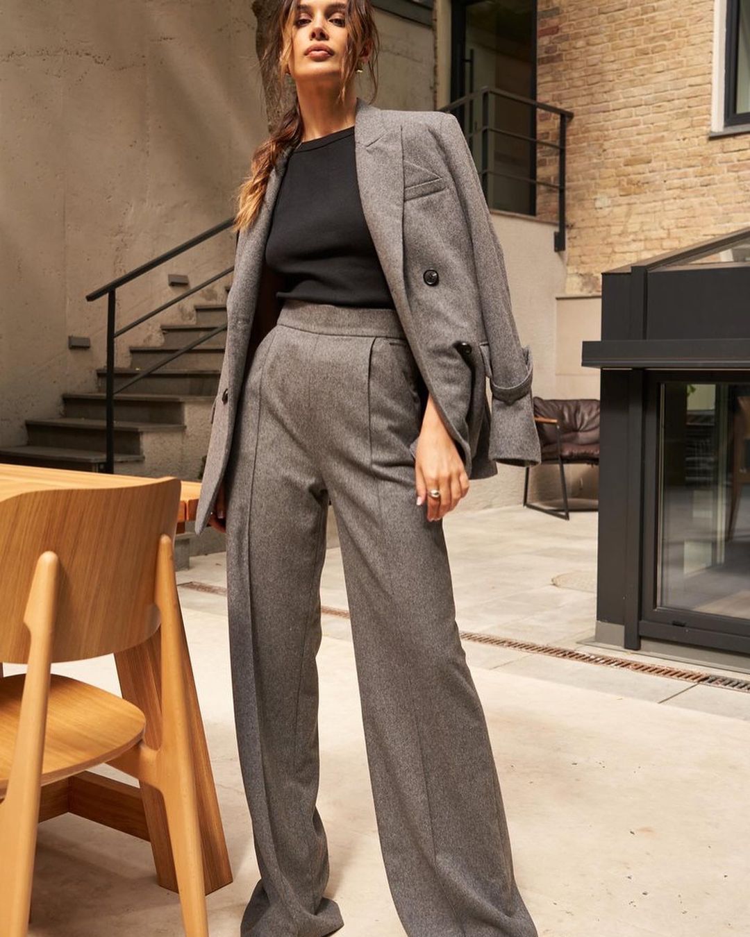 Pantaloni: Wool Palazzo Trousers Gr. L Neu – Nuovo e nell'imballaggio originale da Zürich venduto da Ms.Me-Fashion