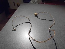 Kette zum Aufhängen goldfarbig/weiss