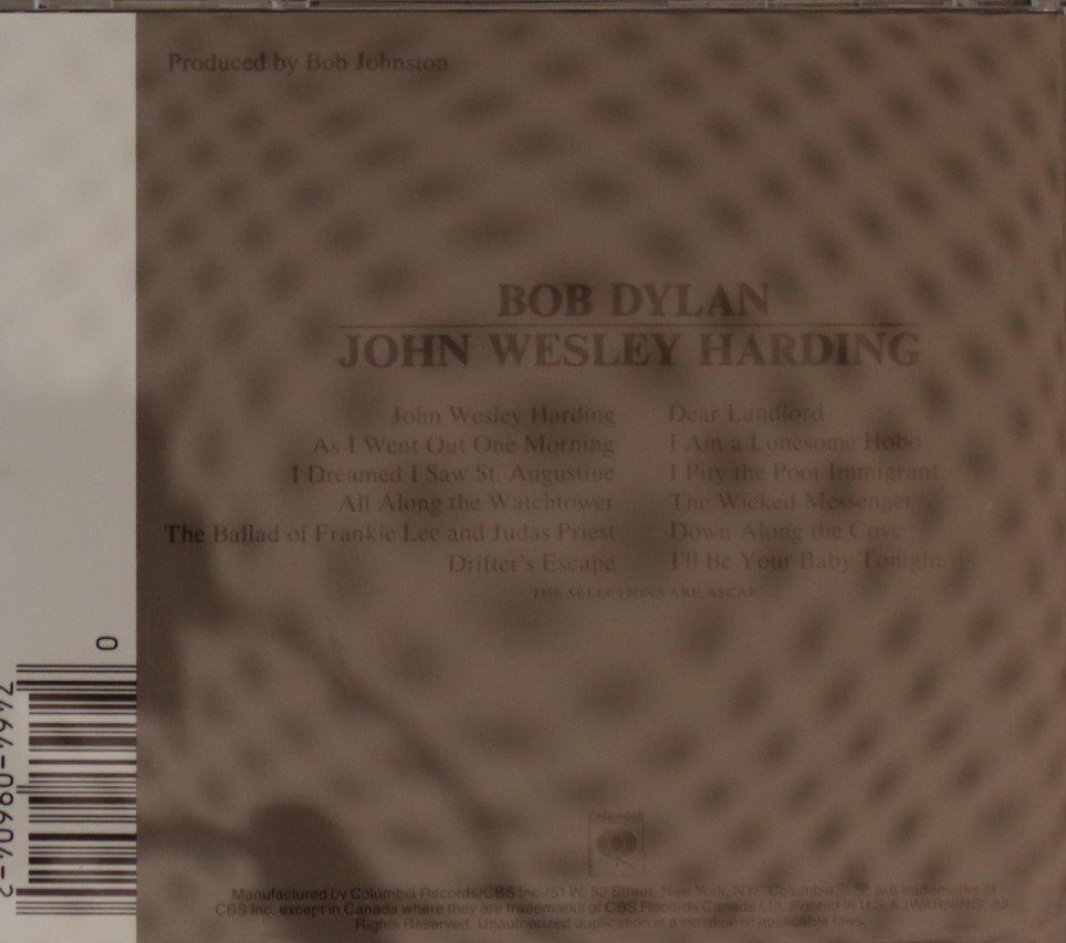 CDs: Bob Dylan – John Wesley Harding – Gebraucht aus Luzern von  2