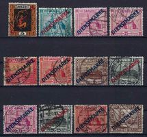 Saargebiet 1922-1924 mit Aufdruck DIENSTMARKE gest.