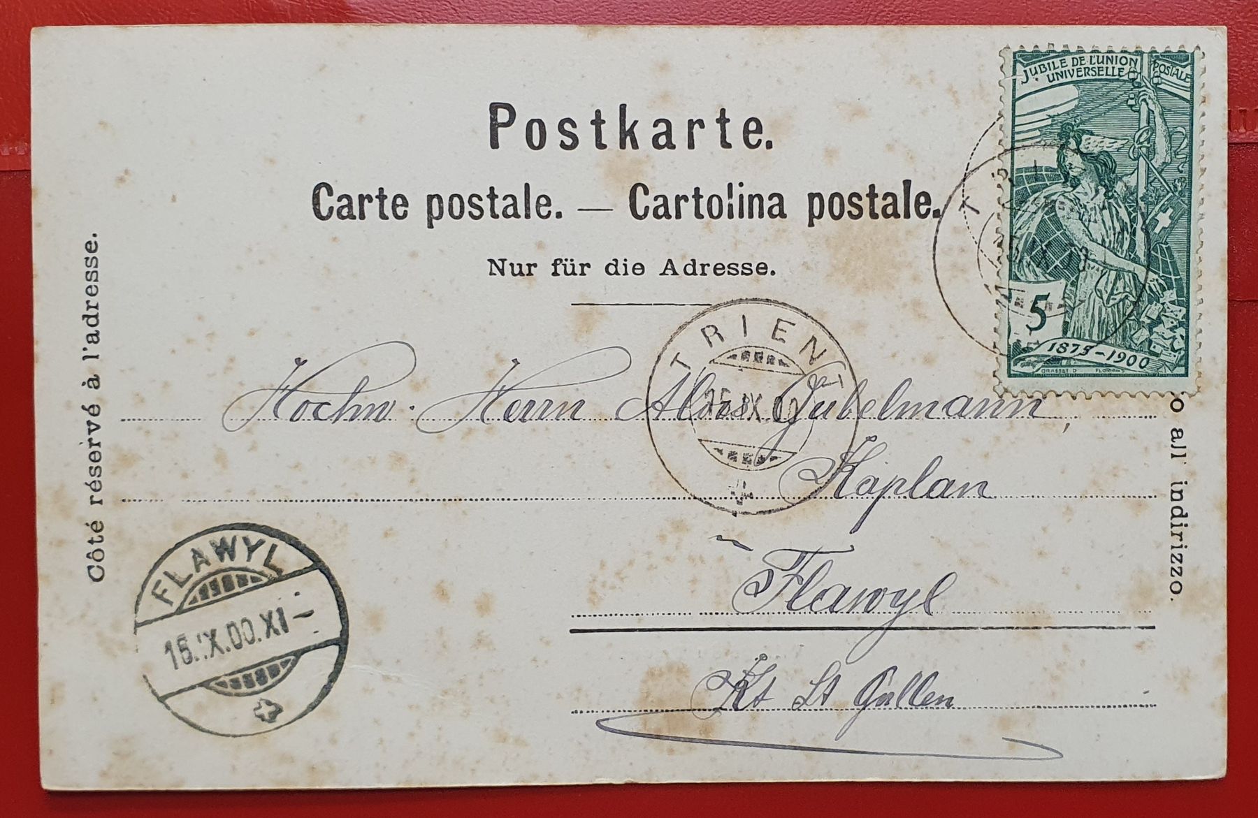 Cartoline postali: 4 Ansichtskarte mit UPU-Frankatur – Usato da Kreuzlingen venduto da Rschweiz1 2