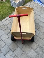 Handwagen Holz rot Metall gut erhalten 
39