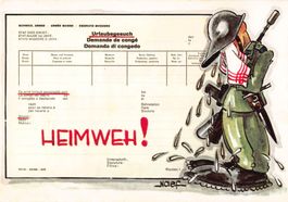 5x HUMORISTISCHE KARTEN - Militärsujets