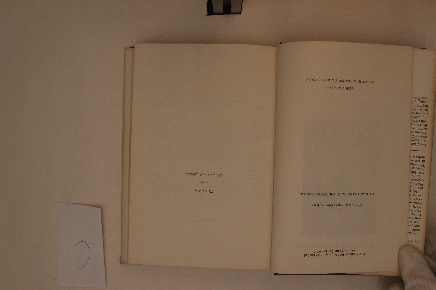 Libri: Jasen – A Bibliography & Reader's Guide P.G. Wodehouse (1971 – Usato da Zürich venduto da wallans 2