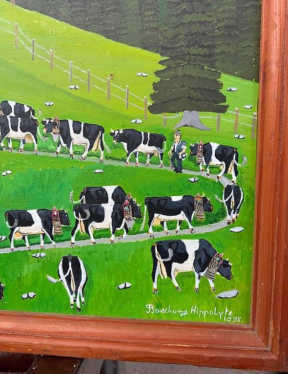 Dipinti: Poya : tableau dHippolyte Boschung – Usato da Cressier FR venduto da poupoule0041 1