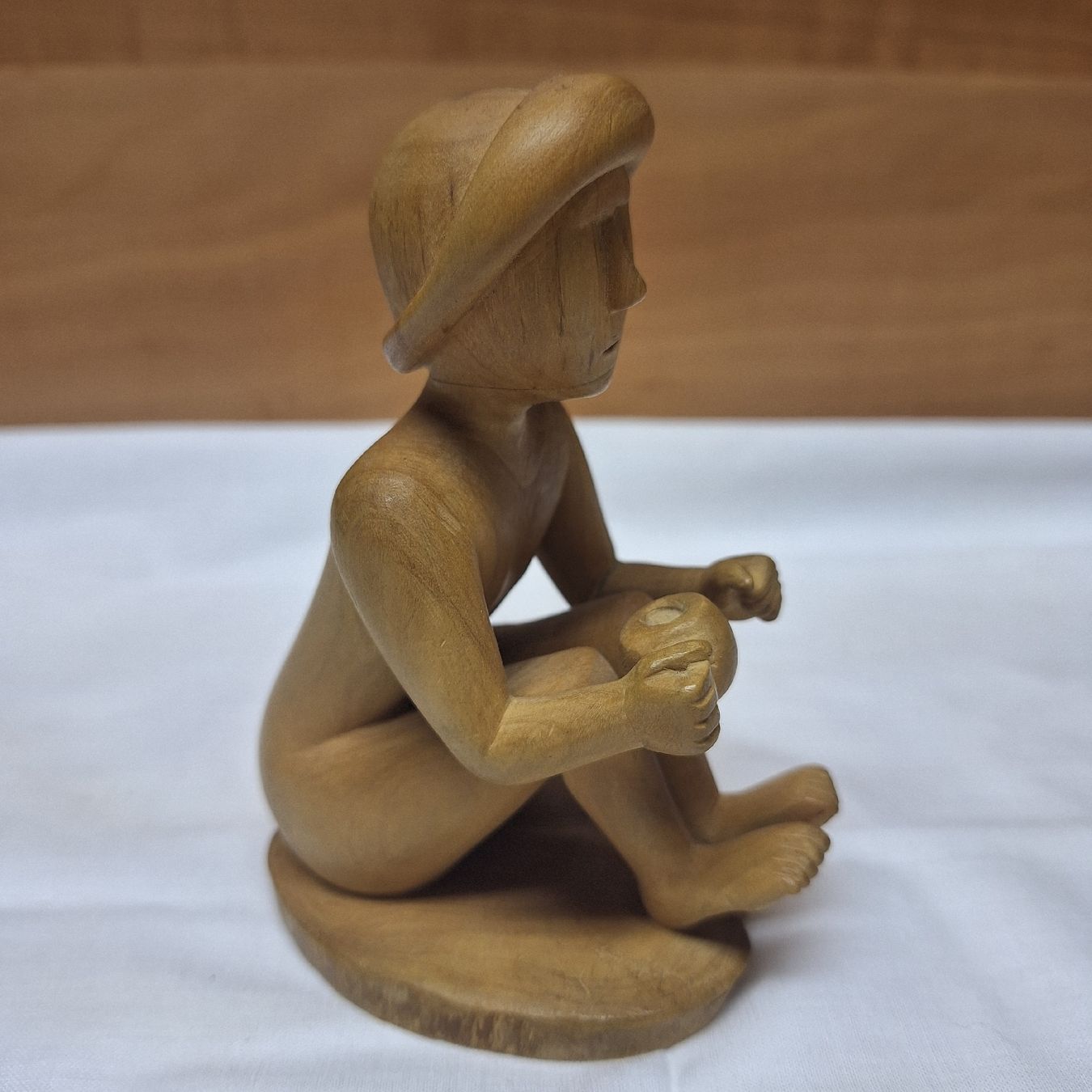 Figuren: Vintage Schnitzfigur, Figur sitzend mit Krug – Gebraucht aus Winterthur von Goldpipau 7