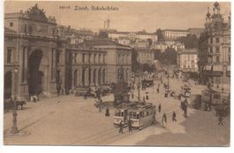 ZÜRICH Bahnhofplatz, Tram, Kutschen