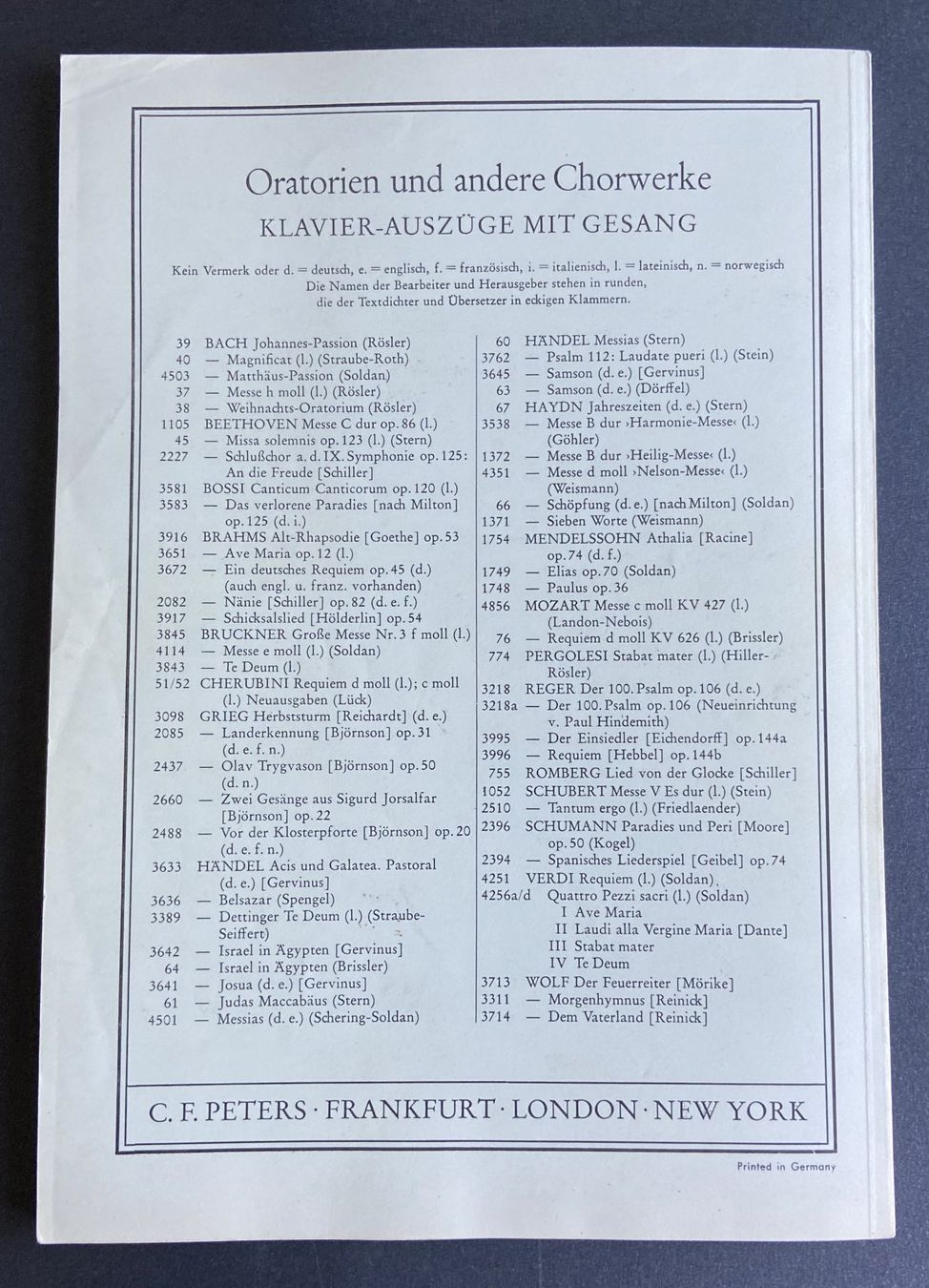 Libri: Notenbroschüren Klassik    "Bach" – Usato da Böckten venduto da Hansi36 2