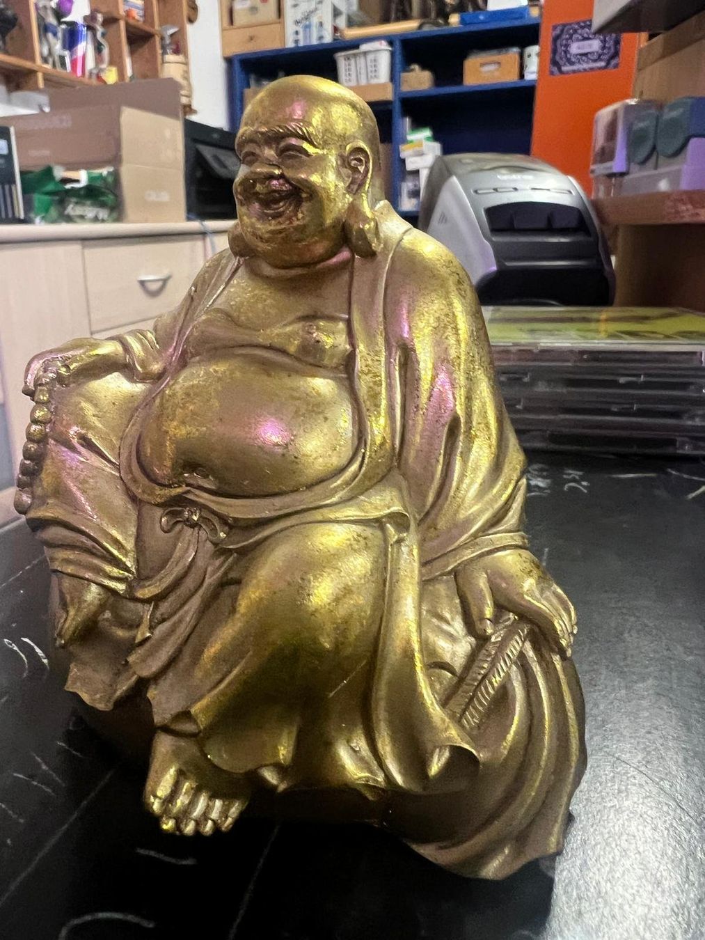 Statuette: Buddha goldfarben 100x95x70mm – Nuovo (secondo la descrizione) da Buchs SG venduto da Pocolocoli 3