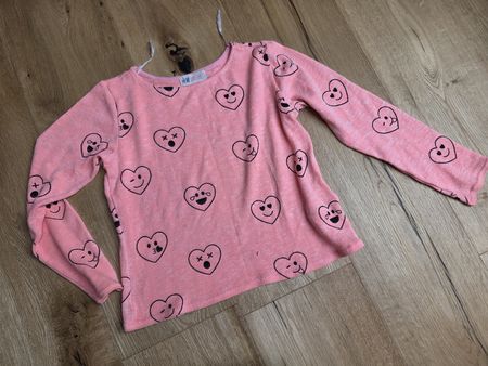 H&M Mädchen Shirt Gr. 134/140, Langarm