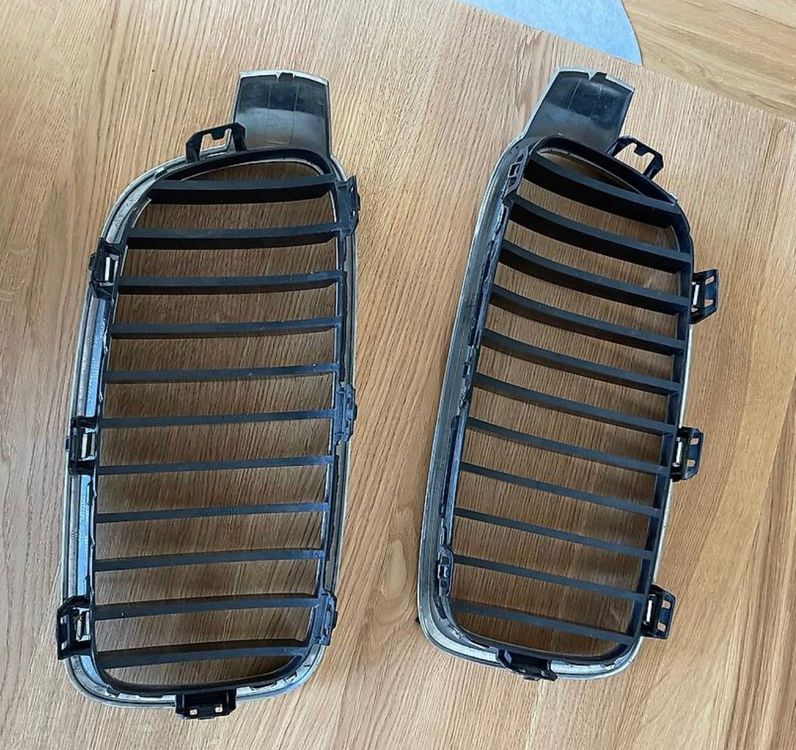 Für BMW F30 F31 PREMIUM Kühlergrill Sport Grill Gitter Schwarz In Glanz