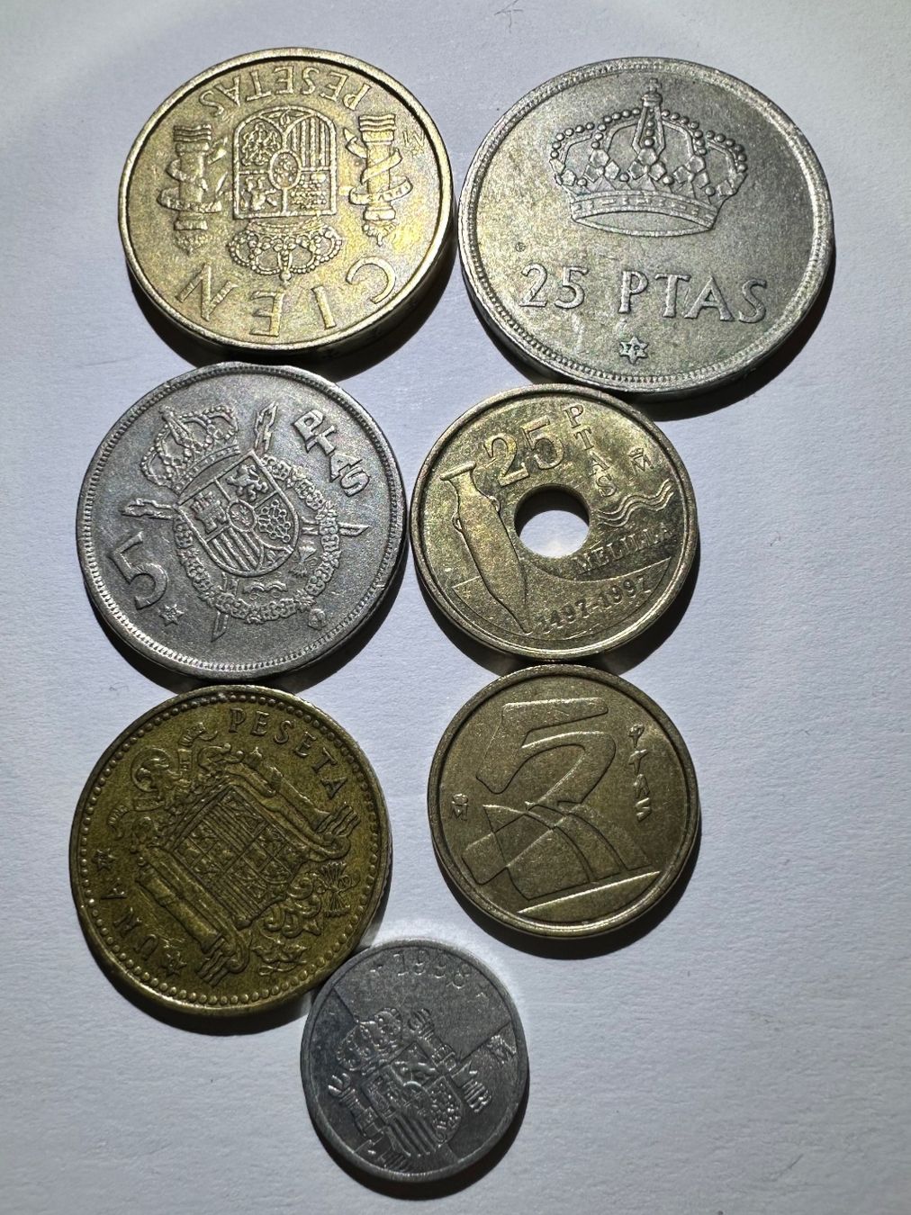 Alle Münzen: Lot de 7 pièces Espagne, occasion – Gebraucht aus St-Maurice von Gigione01 1