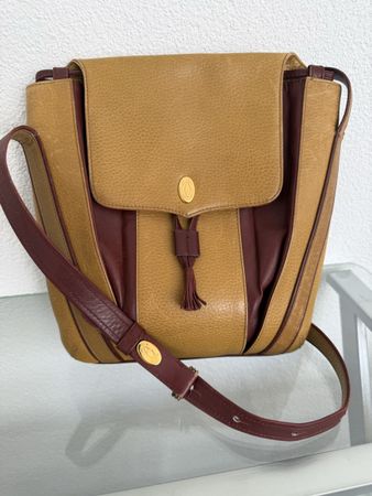 Vintage Cartier Schultertasche – Leder Cognac & Bordeaux