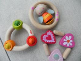 Haba Holz-Greiflinge, 3 Stk. für Babys und Kleinkinder