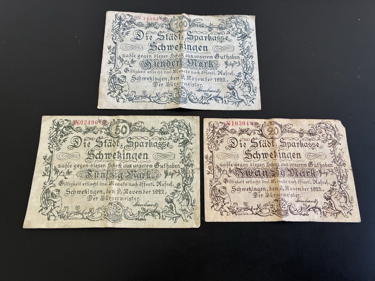 Banconote: 3 verschiedene notgeld  – Usato da Dällikon venduto da Woldbanknoten 1