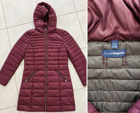 Charles Vögele Damen Herbstjacke Gr. 40 – Bordeaux / Weinrot