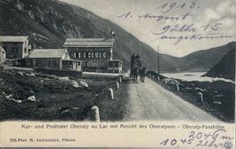 Posthotel Oberalp, Oberalpsee, Pferdepost, Pferdekutsche