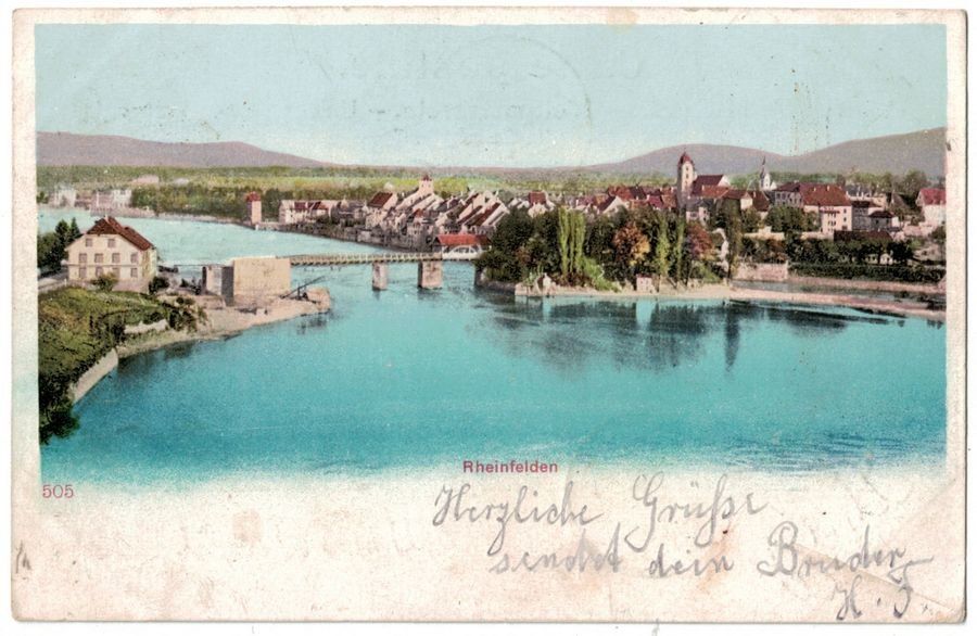 Cartoline postali: Rheinfelden, gelaufen 1902 – Usato da Frauenfeld venduto da POML