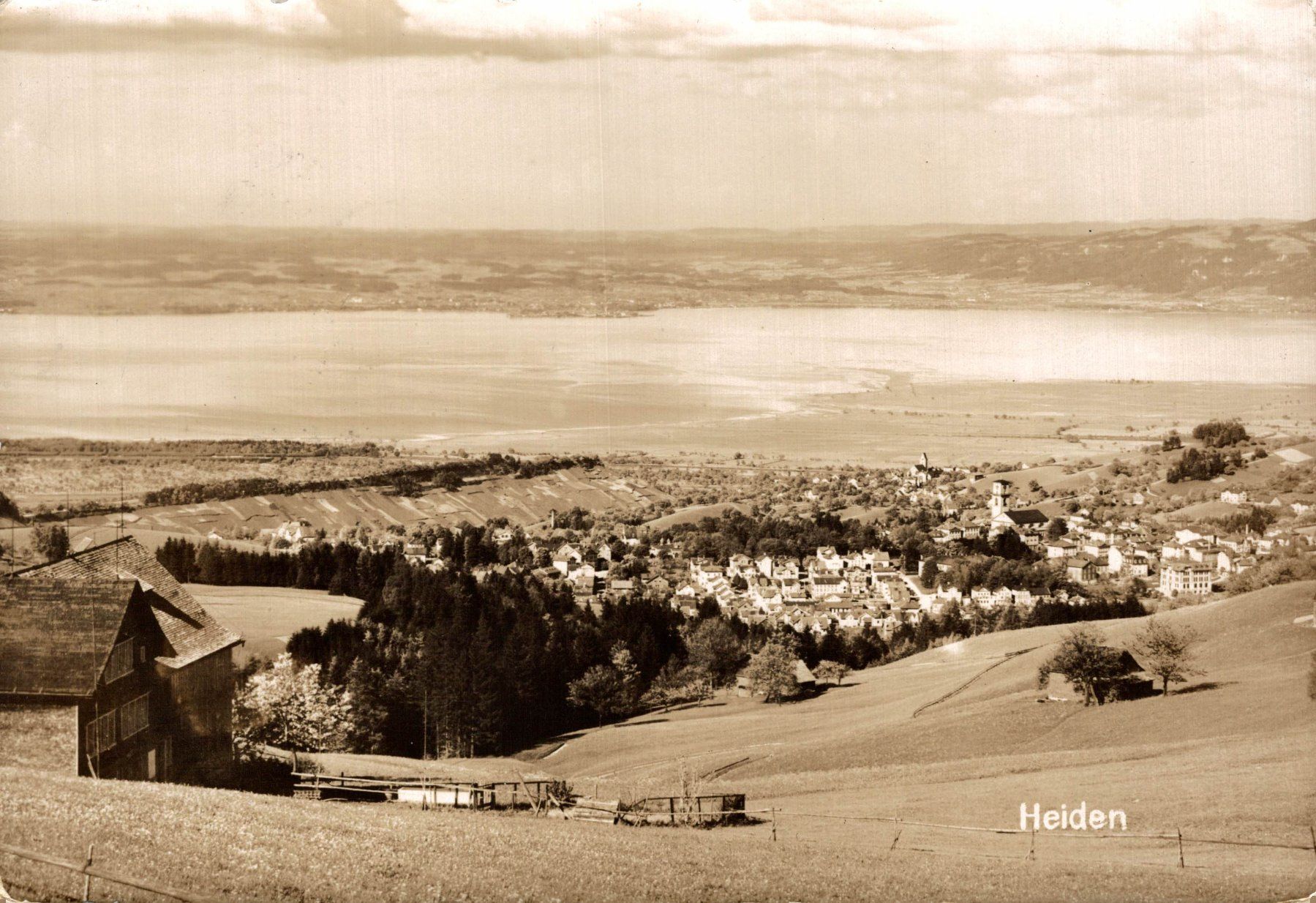 Ansichtskarten: Heiden mit Blick zum Bodensee – Gebraucht aus Bronschhofen von Astore