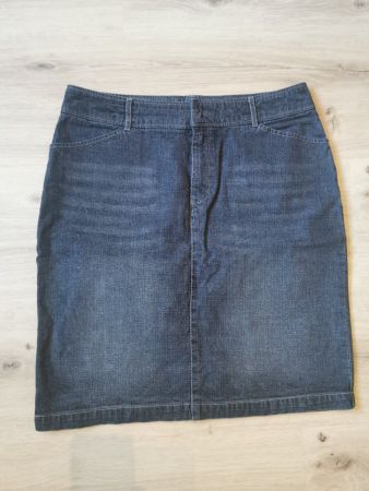 Damen Jeansrock Knielang