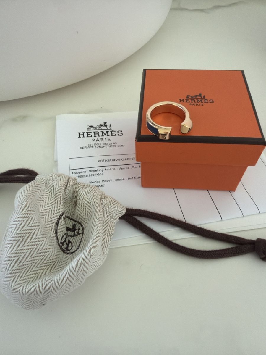 Hermès Ringe: HERMES Double Clou ring Athéna bleu 57 – Neu (gemäss Beschreibung) aus Steinhausen von Stylelene14