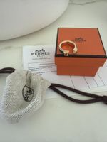 HERMES Double Clou ring Athéna bleu 57