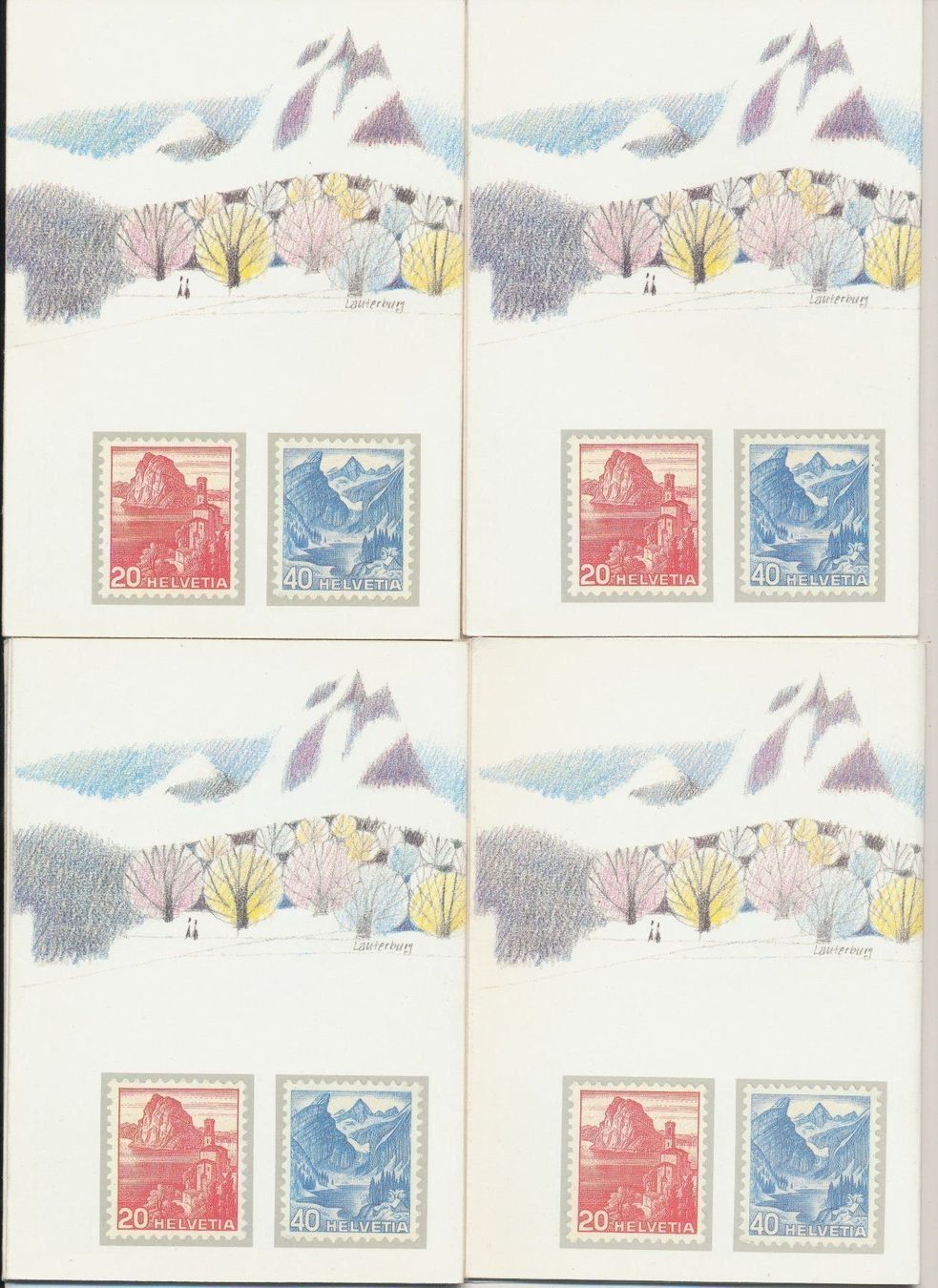 Alle Briefmarken: PTT Souvenir-Heftchen Nr. 4a - d ** – Gebraucht aus Schnottwil von Chasarmar 1